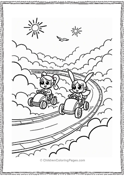Wreck It Ralph Racing Through Fluffy Clouds Free PDF Printable