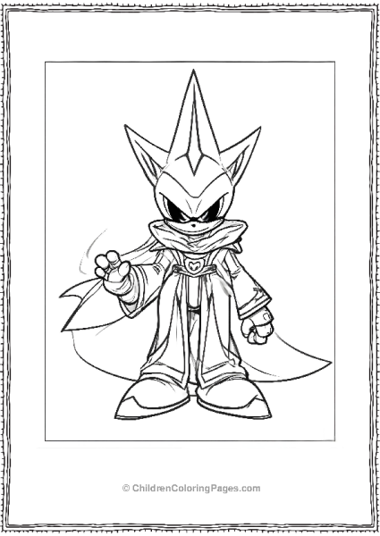 Easy To Color Metal Sonic Free PDF Printable