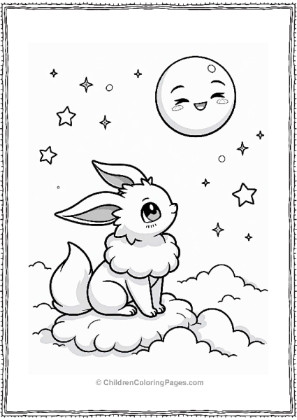 Espeon Gazing At The Stars Free PDF Printable