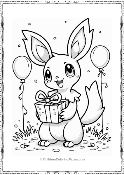 Espeon Giving A Gift To Trainer Free PDF Printable