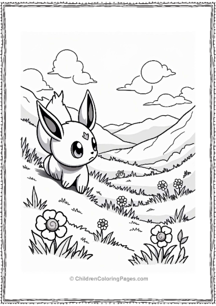 Espeon In A Hidden Valley Free PDF Printable