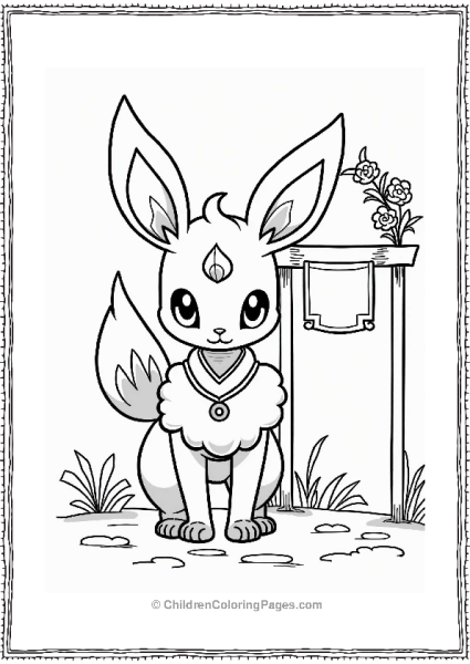 Espeon In Traditional Costume Free PDF Printable