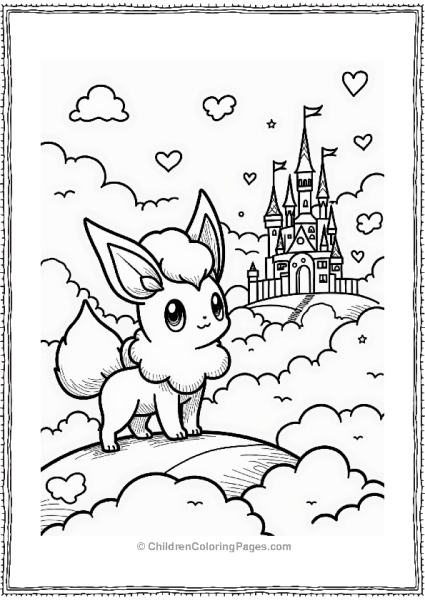Espeon Near A Dreamy Castle Free PDF Printable