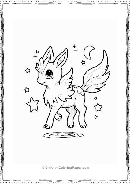 Espeon Psychic Transformation In A Dreamy Night Sky Free PDF Printable