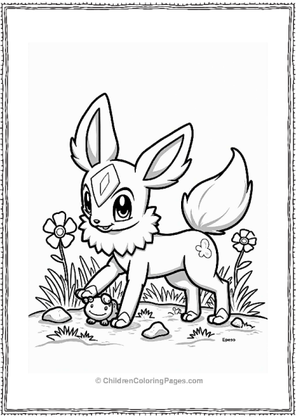 Espeon Rescuing A Friend Free PDF Printable