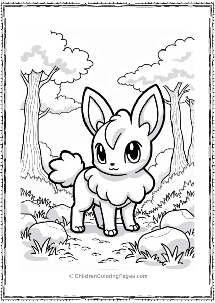 Espeon The Brave In A Magical Forest Free PDF Printable
