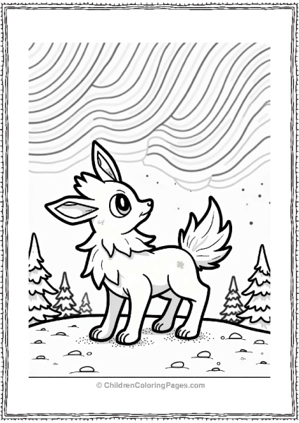 Espeon Under The Northern Lights Free PDF Printable