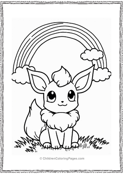 Espeon Under The Rainbow Free PDF Printable