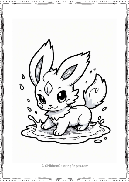 Espeon Water Splashing Fun Free PDF Printable
