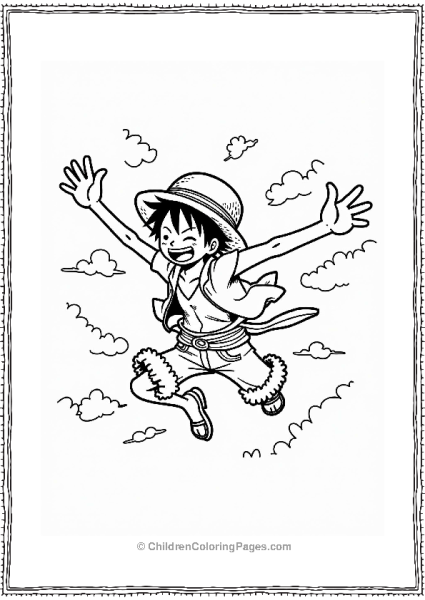 Flying Luffy With Friends Free PDF Printable