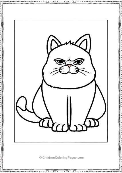 Grumpy White Cat Luca Free PDF Printable