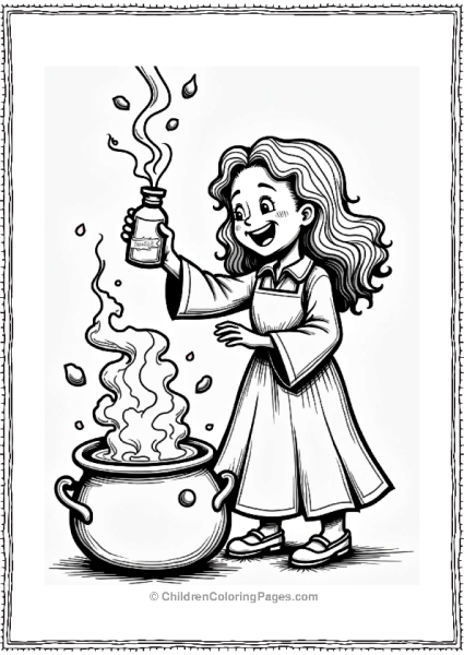 Harry Potter Hermione Granger Making Potions Free PDF Printable