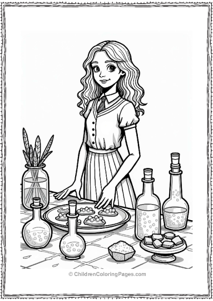 Harry Potter Hermione Granger With Potion Ingredients Free PDF Printable