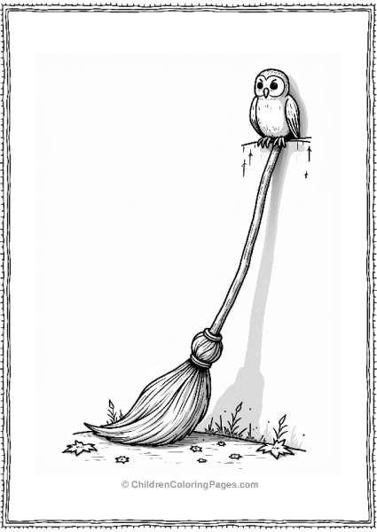 Harry Potter Hogwarts Broomstick With Owl Free PDF Printable