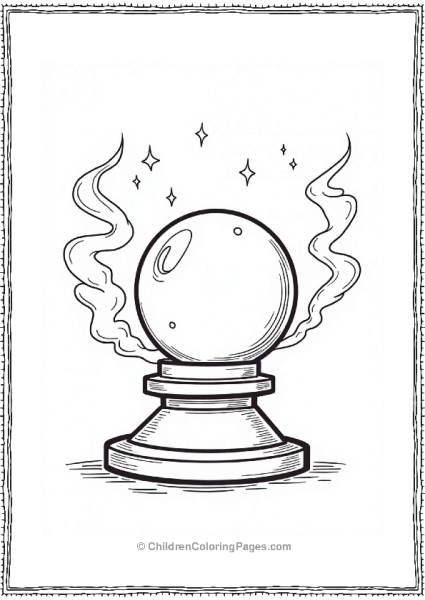 Harry Potter Hogwarts Crystal Ball With Stars Free PDF Printable