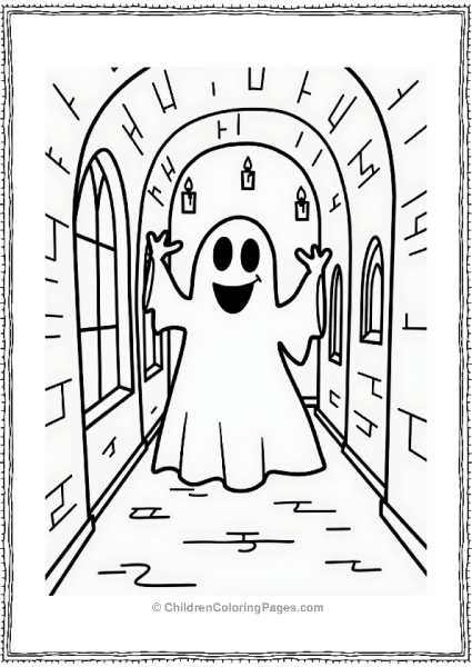 Harry Potter Hogwarts Ghost In A Dark Hallway Free PDF Printable