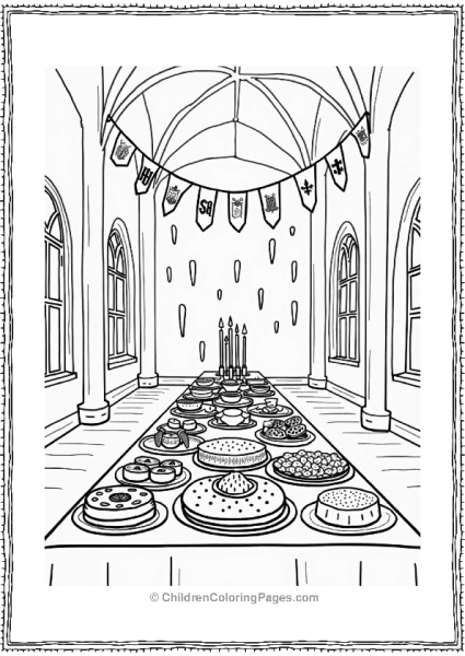 Harry Potter Hogwarts Great Hall Feast Free PDF Printable