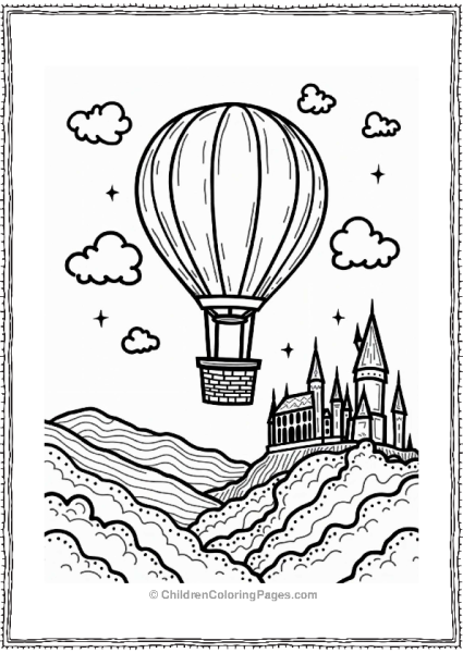 Harry Potter Hogwarts Hot Air Balloon Adventure Free PDF Printable