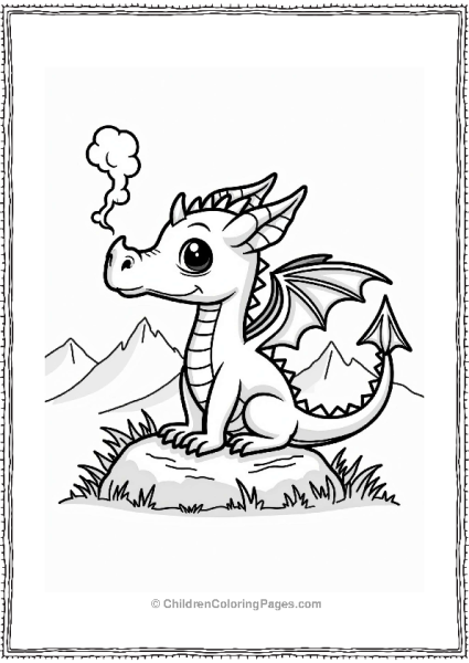 Harry Potter Hogwarts Majestic Dragon On A Rock Free PDF Printable
