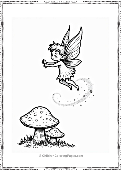 Harry Potter Hogwarts Mischievous Pixie In Flight Free PDF Printable