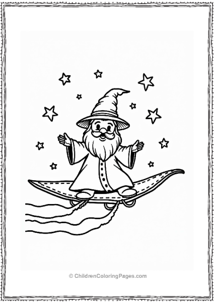 Harry Potter Hogwarts Wizard On A Magic Carpet Free PDF Printable