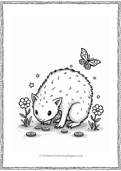 Harry Potter Playful Niffler In A Garden Free PDF Printable