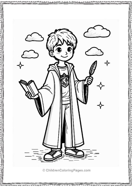 Harry Potter Ravenclaw Student With Book And Quill Free PDF Printable