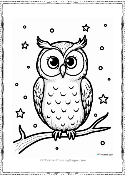 Harry Potter Wise Owl In A Starry Night Sky Free PDF Printable