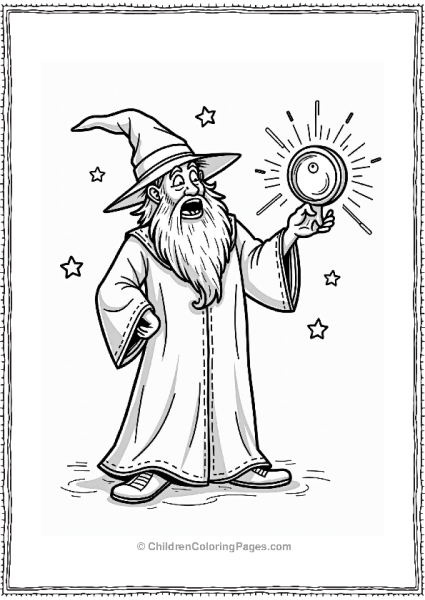 Harry Potter Wizard With Portkey Surrounded By Sparkles Free PDF Printable