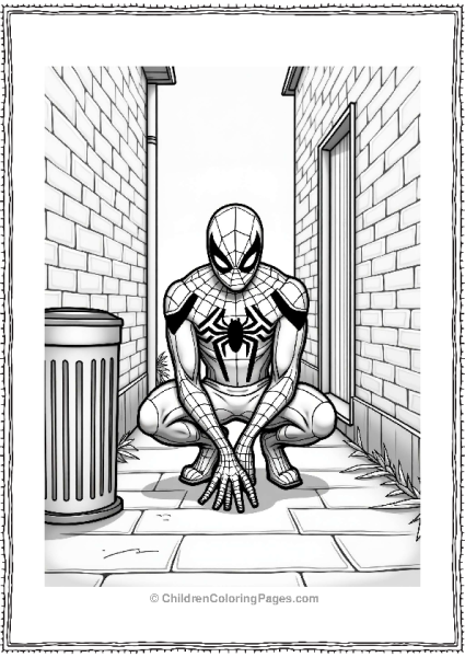 Iron Spider In An Alley Free PDF Printable