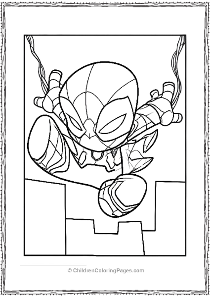Iron Spider Man With Small Head Free PDF Printable