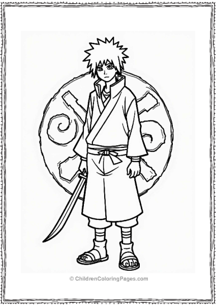 Itachi Holding A Kunai Free PDF Printable