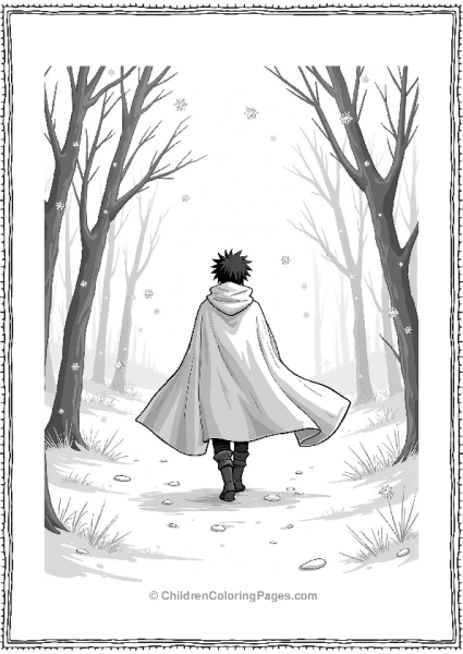Itachi In A Snowy Landscape Free PDF Printable