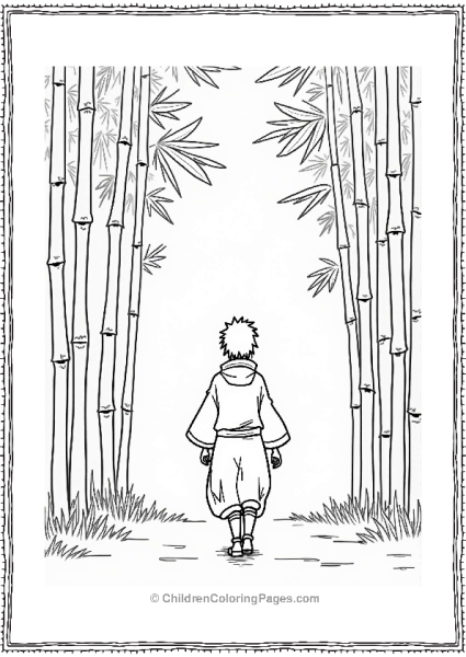 Itachi In A Tranquil Bamboo Grove Free PDF Printable