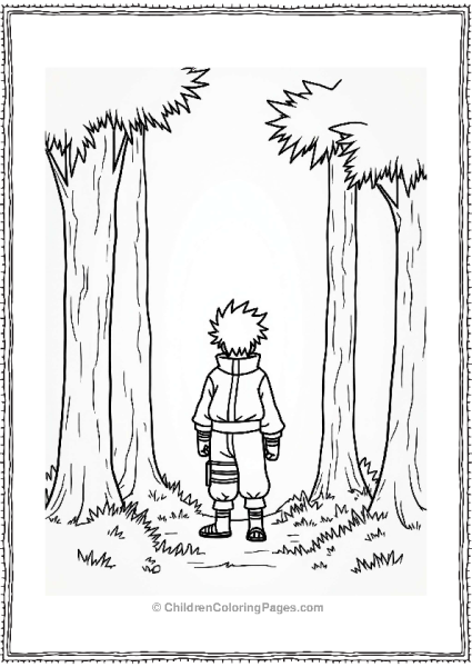 Itachi In A Tranquil Forest Free PDF Printable