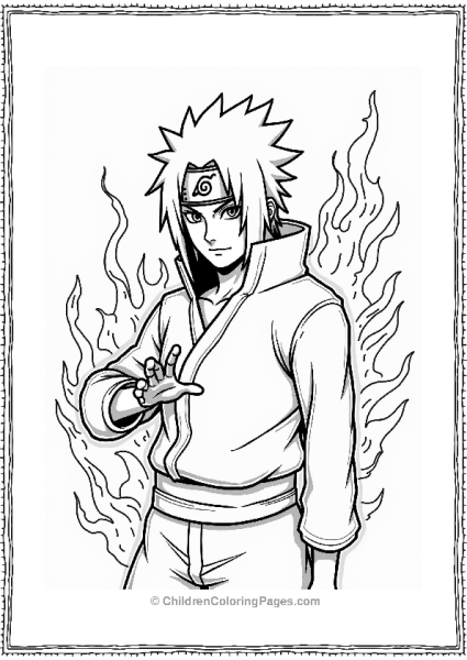 Itachi Performing A Jutsu Free PDF Printable