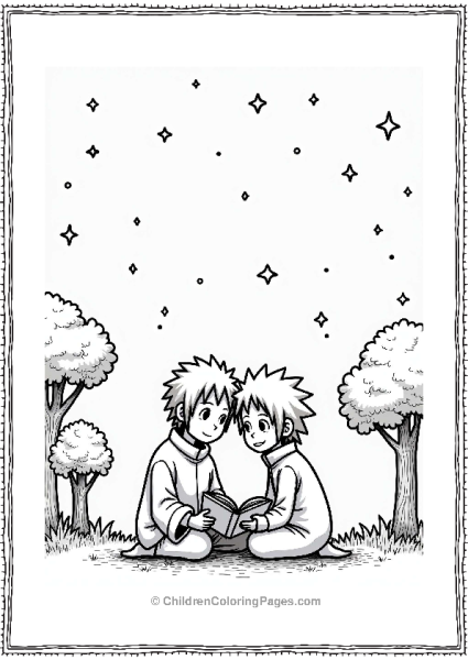 Itachi Reads To Sasuke Under The Stars Free PDF Printable