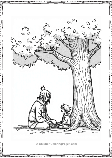 Itachi Sharing Wisdom Under A Tree Free PDF Printable