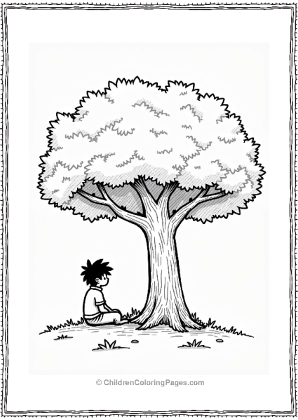 Itachi Sitting Under A Tree Free PDF Printable