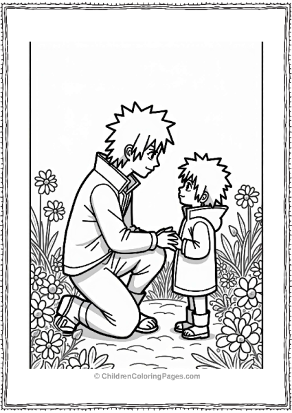 Itachi Teaching In A Flower Garden Free PDF Printable
