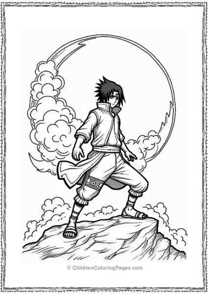 Itachi Uchiha In Battle Pose Free PDF Printable