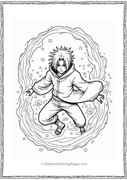Itachi Using His Unique Jutsu Free PDF Printable
