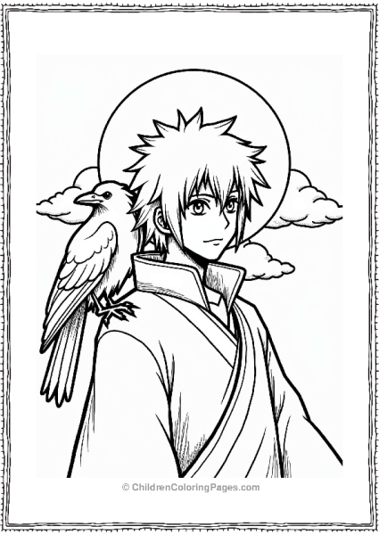 Itachi With A Contemplative Raven Free PDF Printable