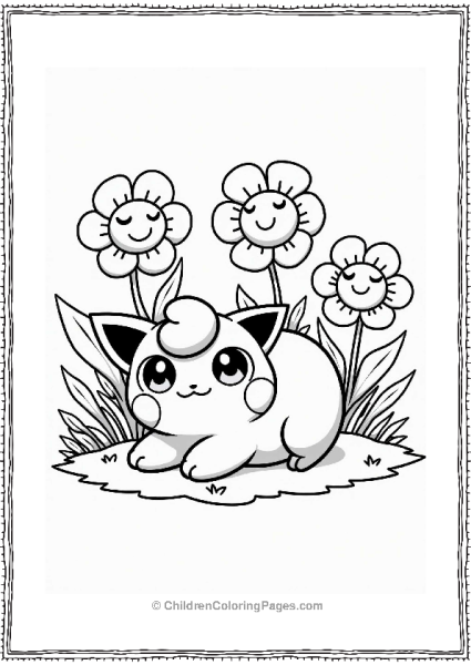 Jigglypuff And Floral Friends Free PDF Printable