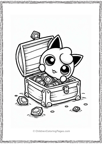 Jigglypuff And The Treasure Chest Free PDF Printable