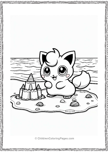 Jigglypuff Building A Sandcastle Free PDF Printable
