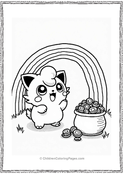 Jigglypuff Discovering A Rainbow Free PDF Printable