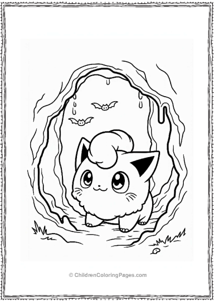 Jigglypuff Exploring A Cave Free PDF Printable