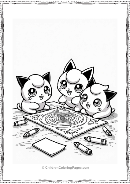 Jigglypuff Family Art Day Free PDF Printable