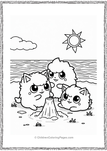 Jigglypuff Family Beach Day Free PDF Printable